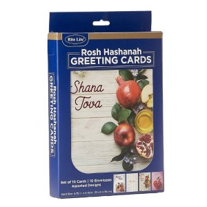 Picture of Rosh Hashanah Greeting Cards 10 Pack Assorted Designs